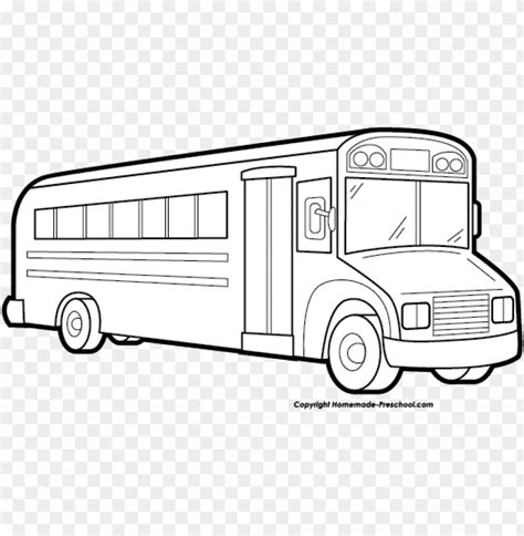 School Bus Clipart Black And White - School Bus White PNG Transparent With Clear Background ID ...