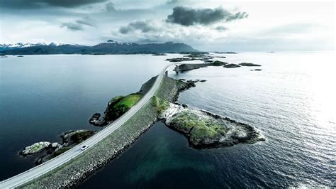 Atlantic Ocean Road in Norway Wallpapers Images Photos Pictures Backgrounds