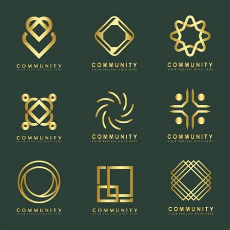 Set of community branding logo design samples - Download Free Vectors ...