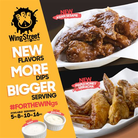 Put the ‘W’ in wings with new flavors and dips from WingStreet by Pizza ...