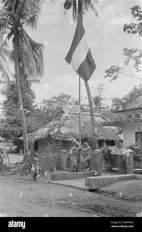 Bandung convoy [Dutch flag is hoisted] Date: 1946 Location: Indonesia Dutch East Indies Stock ...