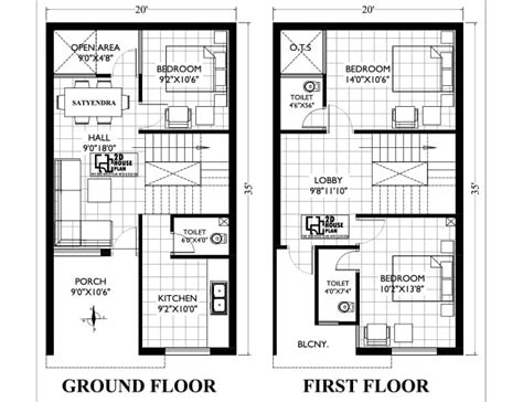 Best 20x35 Duplex South Facing House Plans As Per Vastu