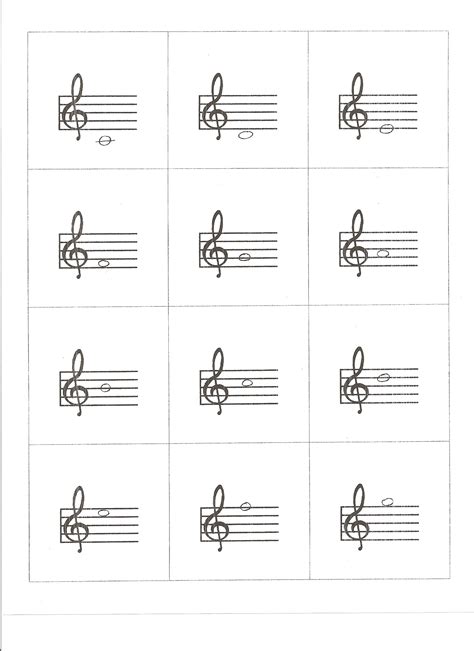 Printable Music Note Flashcards - Printable Word Searches