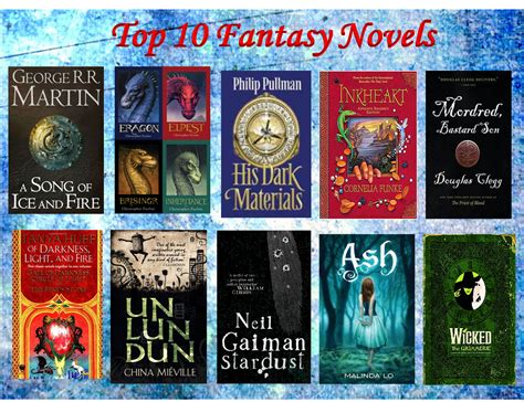 Top 10 Fantasy Novels by LadyBladeWarAgnel on DeviantArt