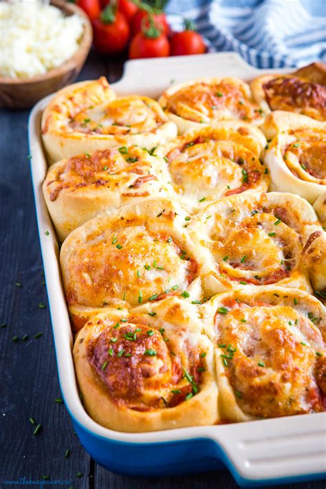 Easy Ham and Cheese Pizza Rolls - The Busy Baker