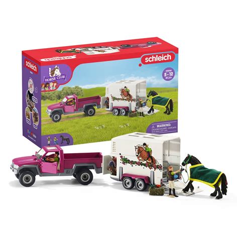 Schleich - Horse Club: Toy Horse Trailer & Truck Playset with Horse, Rider Action Figure ...