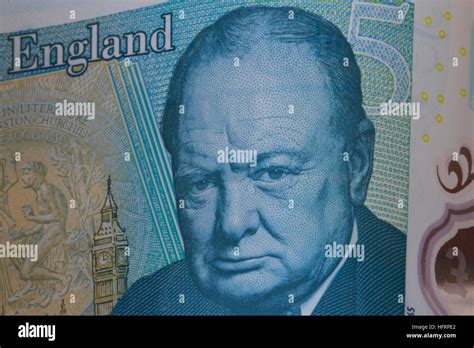 The new polymer five pound note featuring Sir Winston Churchill Stock Photo - Alamy