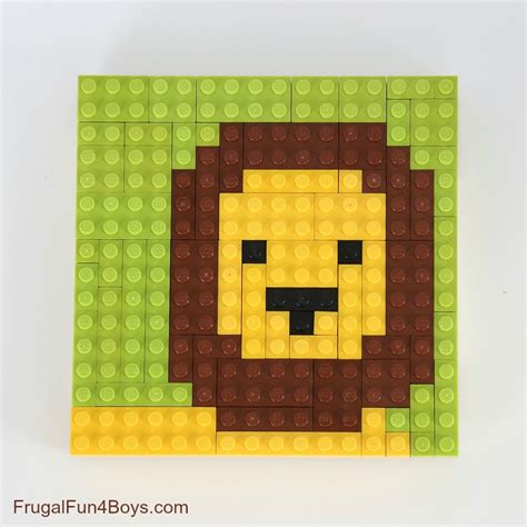 LEGO Animal Mosaic Building Cards - Frugal Fun For Boys and Girls