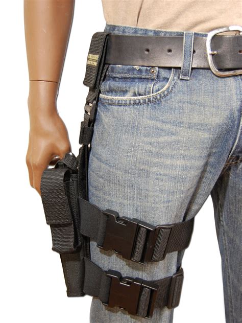 Tactical Leg Holster for Full Size 9mm 40 45 Pistols - Barsony Holsters