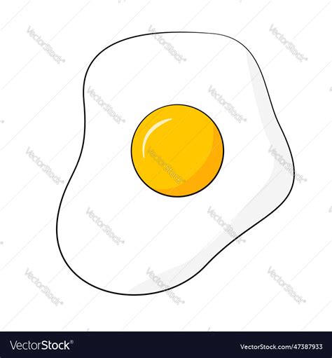 Fried egg Royalty Free Vector Image - VectorStock