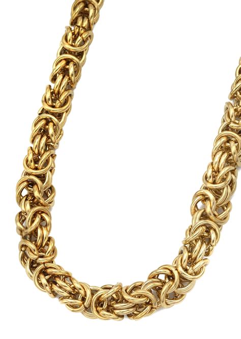 Gold Plated Mens Byzantine Chain – FrostNYC