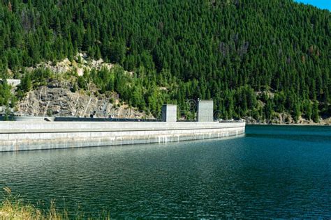 The Hungry Horse Dam and Reservoir in Montana, USA Stock Image - Image ...