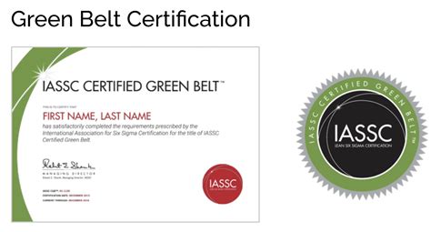 Lean Six Sigma Green Belt Lssgb Certification Training - Belt Poster