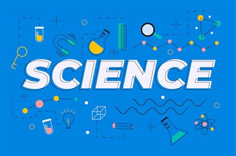 Free Vector | Science word on blue background concept