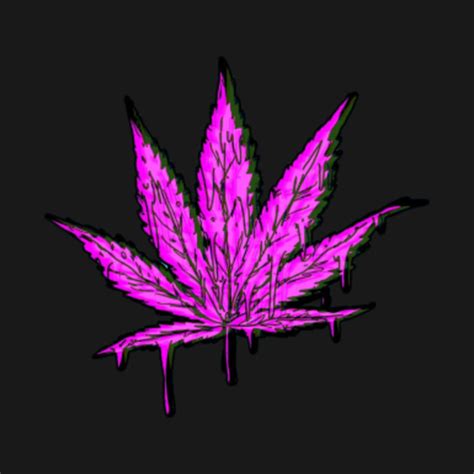 Weed Leaf 'Sticky Icky' Graffiti Style Design - Weed - T-Shirt | TeePublic