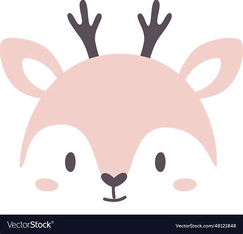 Deer animal face Royalty Free Vector Image - VectorStock