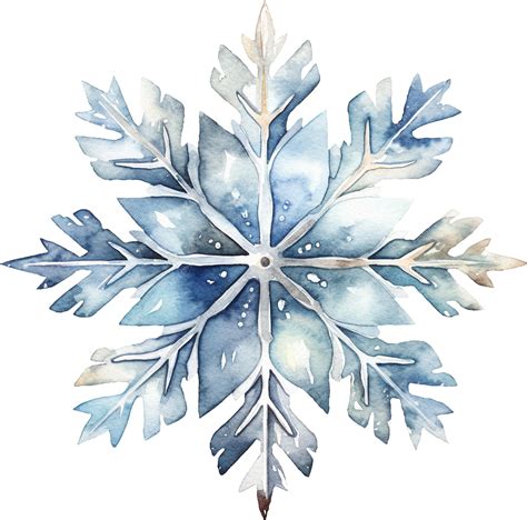 Premium AI Image | Snowflake watercolor isolated on white