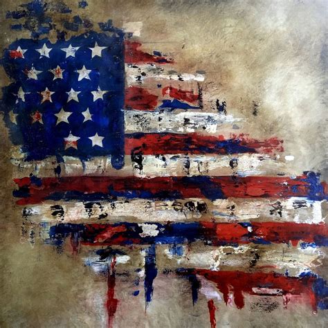 Wadidaw Abstract American Flag Painting References - PAINTSZI