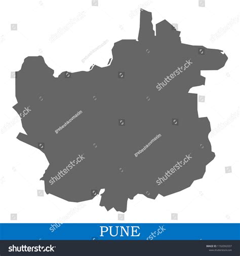 High Quality Map Pune City India Stock Vector (Royalty Free) 1192092037