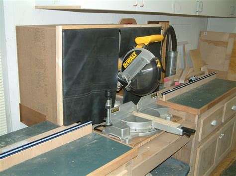 Miter saw dust collection hood | NC Woodworker