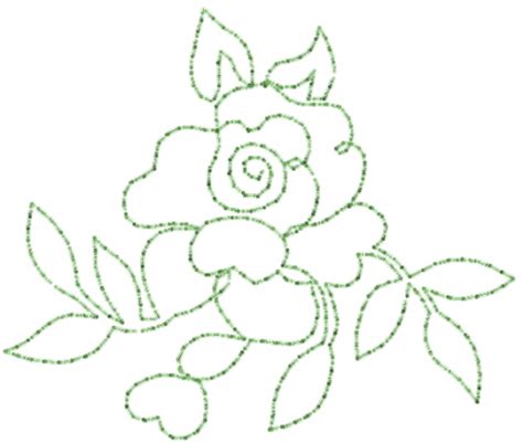 Rose Outline Embroidery Design | AnnTheGran