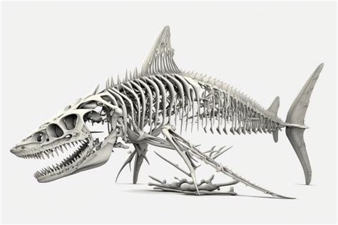 Great White Shark Skeleton Stock Illustrations – 30 Great White Shark ...