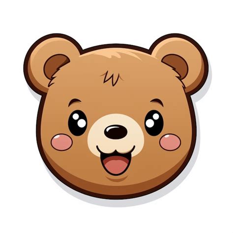 Illustration AI generation sticker happy teddy bear | Premium AI-generated image