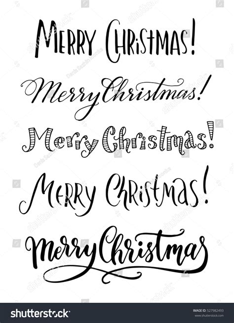 Merry Christmas Calligraphy Handwriting Stock Vector (Royalty Free) 527982493 | Shutterstock