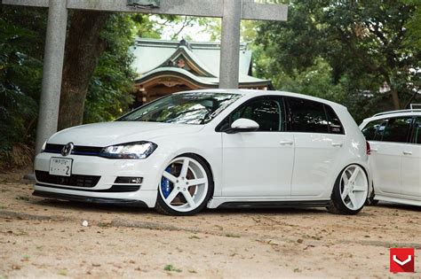 Customized White VW Golf GTI on Color Matched 5- Spoke Wheels | Vw golf, Gti, Golf gti