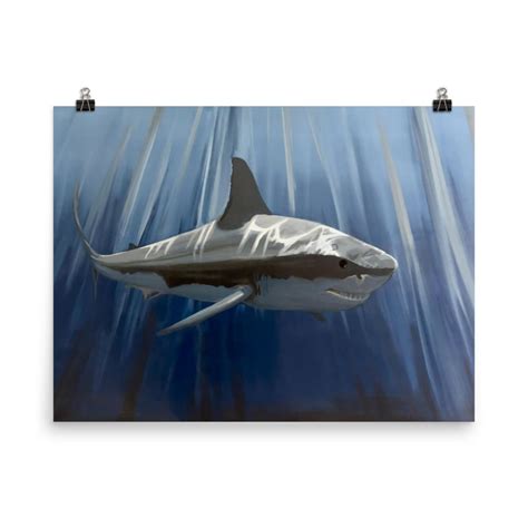 Great White Shark Photo Paper Poster Print Poster Print - Etsy