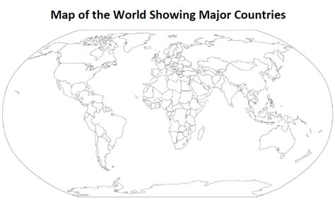 Blank Political Map Of World A4 Size