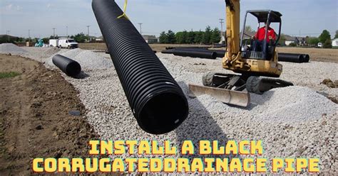 How to Install a Black Corrugated Drainage Pipe with laser level?