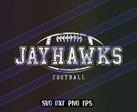 Jayhawks Football Svg Dxf Png Eps Cricut Cutfile School Cheer Team Spirit Logo - Etsy