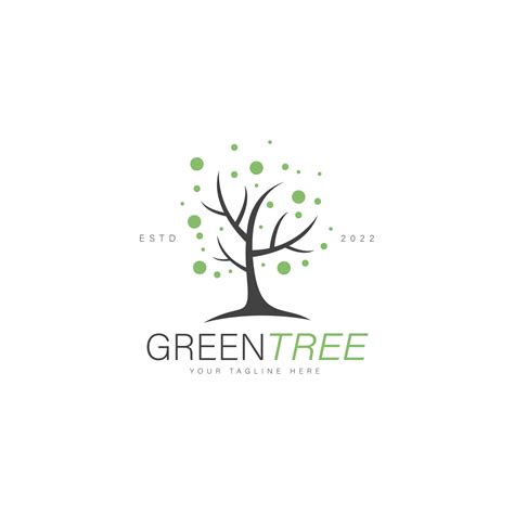 Green tree logo design illustration icon 8331246 Vector Art at Vecteezy