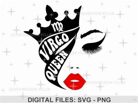 Virgo Queen SVG PNG Zodiac Star Sign Birthday Queen Cut - Etsy