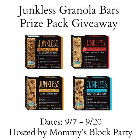 Junkless Granola Bars for Healthy Snacks Anytime of Day! + Prize Pack #Giveaway # ...