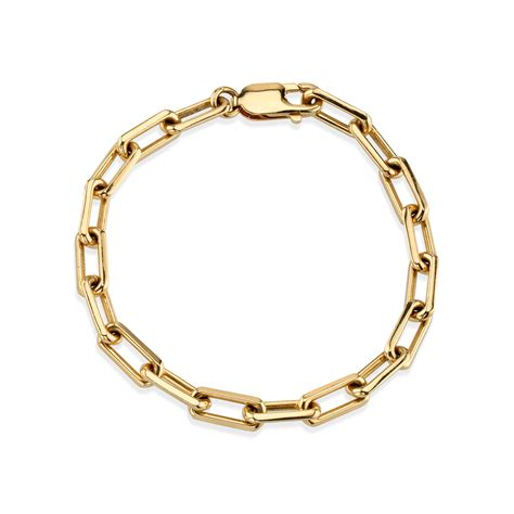 14K Gold Long Link Chain Bracelet – Sheryl Lowe