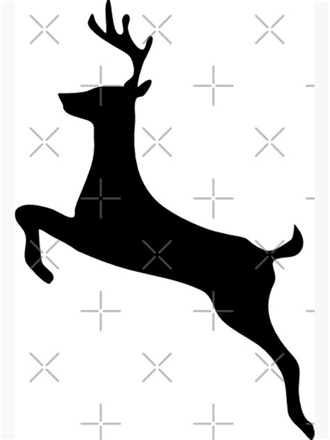 "Jumping Deer Silhouette" Art Print for Sale by shabzdesigns | Redbubble