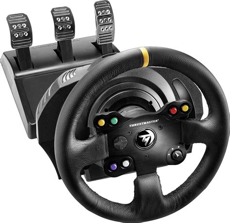 Thrustmaster TX Racing Wheel Leather Edition Steering wheel PC, Xbox One Black incl. foot pedals ...