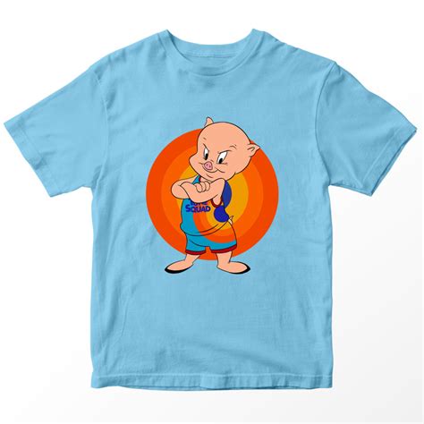 Space Jam Porky Pig T-Shirt, Children Costume Shirts, Kids Outfit ~ Clotee.com