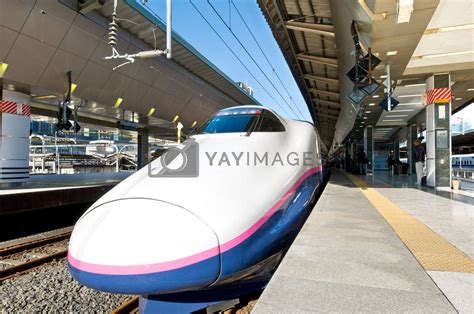 Shinkansen at Tokyo station by 3523Studio Vectors & Illustrations with ...