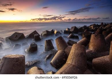 Amazing Sunset Glagah Beach Pantai Glagah Stock Photo 695036926 | Shutterstock