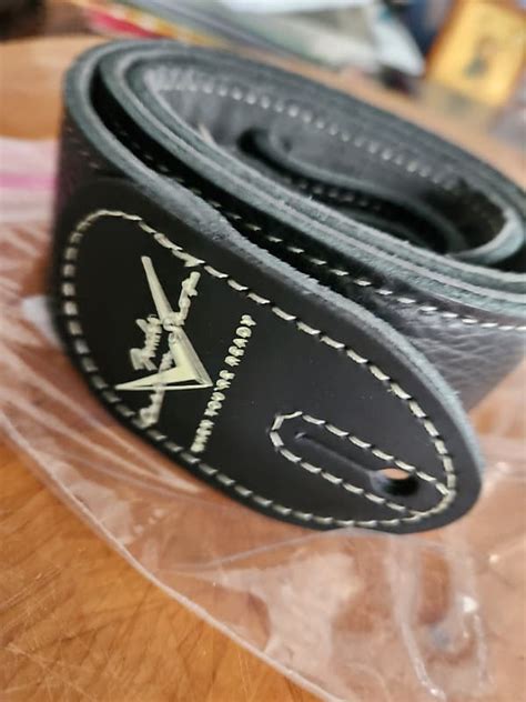 Fender Custom Shop Leather Guitar Strap Black | Reverb