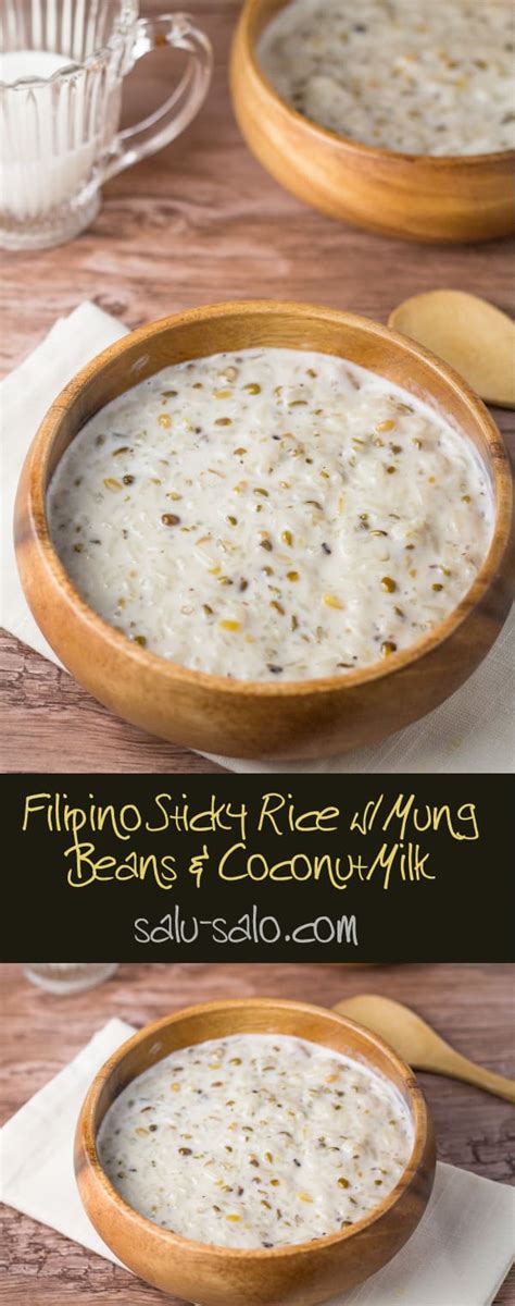 Ginataang Munggo (Sticky Rice with Mung Beans and Coconut Milk) - Salu ...