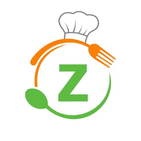 Letter Z Logo With Chef Hat, Spoon And Fork For Restaurant Logo. Restaurant Logotype 17640314 ...