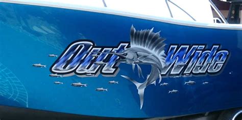 Out Wide – Custom Boat Graphics - Boat Names Australia