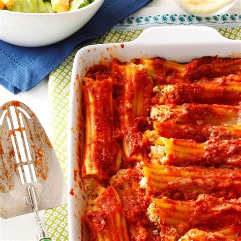 Cheese Manicotti Recipe | Taste of Home