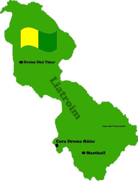 Leitrim county map with towns