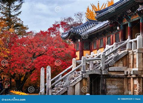 Bulguksa Temple in Autumn, Gyeongju, Korea Stock Image - Image of tourism, architecture: 108699329