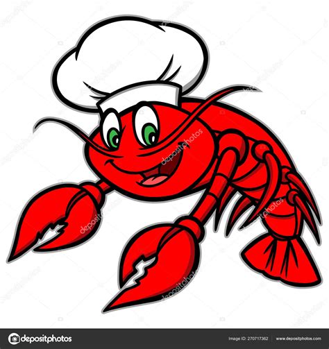 Crawfish Chef Cartoon Illustration Crawfish Chef Stock Vector by ©larryrains 270717362